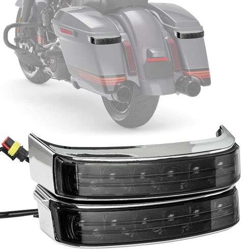 psler Saddlebag Housing Tail Run Brake Turn Light Lamp LED Len for Touring Street Road Glide CVO Electra Glide Ultra Classic Ultra Limited CVO 2014-2022 (Chrome Red) in Saudi Arabia