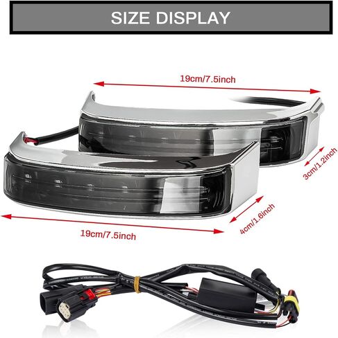psler Saddlebag Housing Tail Run Brake Turn Light Lamp LED Len for Touring Street Road Glide CVO Electra Glide Ultra Classic Ultra Limited CVO 2014-2022 (Chrome Red) in Saudi Arabia