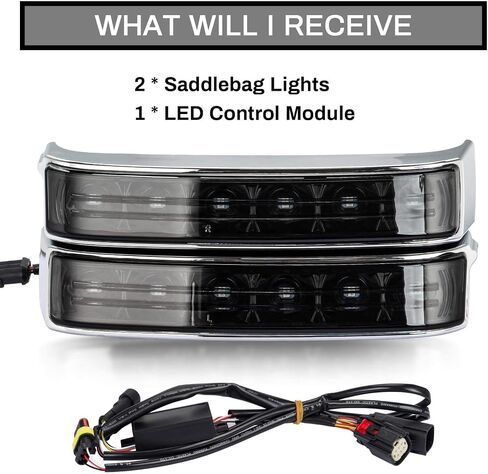 psler Saddlebag Housing Tail Run Brake Turn Light Lamp LED Len for Touring Street Road Glide CVO Electra Glide Ultra Classic Ultra Limited CVO 2014-2022 (Chrome Red) in Saudi Arabia