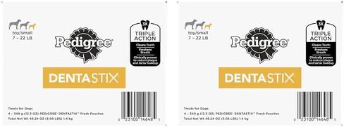 Pedigree DENTASTIX Dental Dog Treats for Toy/Small Dogs Fresh Flavor Dental Bones, 49.24 oz. Multipack (204 Treats) in Saudi Arabia