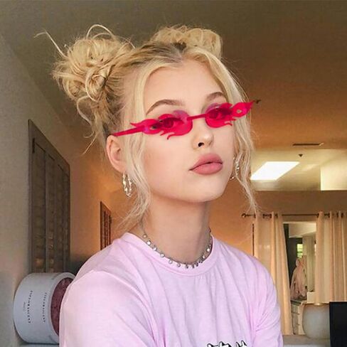SUNOVELTIES 16 Mixed Style Rimless Sunglasses Women's Retro Colored Party Glasses for Bachelor Party Photoshoot Costume Accessories in Kuwait