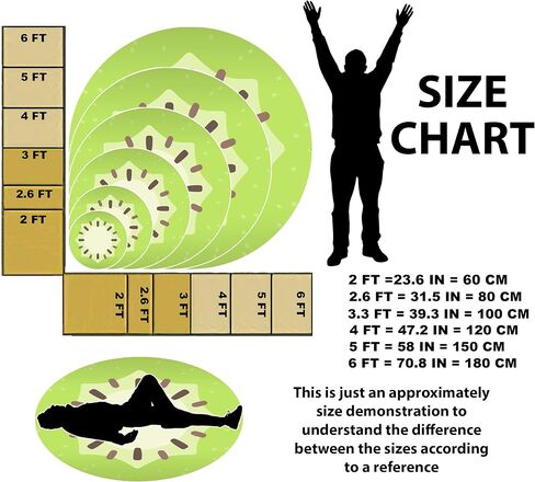 Cute Kiwi Fruit Rug Cool and Fresh Home Decor for Kitchen Kids Room Bathroom Bedroom Non Slip Machine Washable Round Large Area Rug Spring Summer Home Decoration Carpet (2x2 ft.) in Saudi Arabia