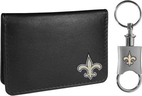 Siskiyou Sports NFL New Orleans Saints Weekend Bi-fold Wallet & Valet Key Chain, Black, One Size in Saudi Arabia