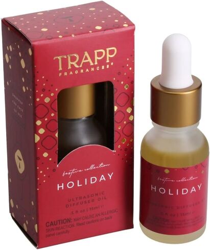 زيت ناشر الروائح بالموجات فوق الصوتية من تراب 0.5 أونصة - عطلة - زيت معطر موسمي لموزع الروائح العطرية بالموجات فوق الصوتية - روائح القرفة والزنجبيل وفانيليا بوربون in Kuwait