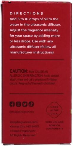 زيت ناشر الروائح بالموجات فوق الصوتية من تراب 0.5 أونصة - عطلة - زيت معطر موسمي لموزع الروائح العطرية بالموجات فوق الصوتية - روائح القرفة والزنجبيل وفانيليا بوربون in Kuwait