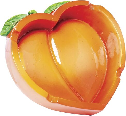 SnowTree - Cool Ashtrays - Cute Novelty Peach Fruit Ashtray - Funny Ash Tray Sets for Anyone - Great Gift for Women & Men- Fancy Fruit Emoji Smoking Accessories in Saudi Arabia