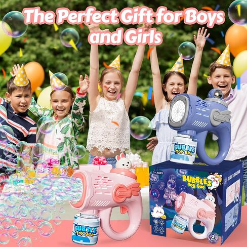 Automatic Bubble Machine, Bubble Blower for Kids Toddlers Batteries Bubble Toys 18000+ Bubbles Per Minute, Portable 90° Bubble Maker with Light Effect for Parties, Birthday, Wedding, Christmas, Black in Saudi Arabia