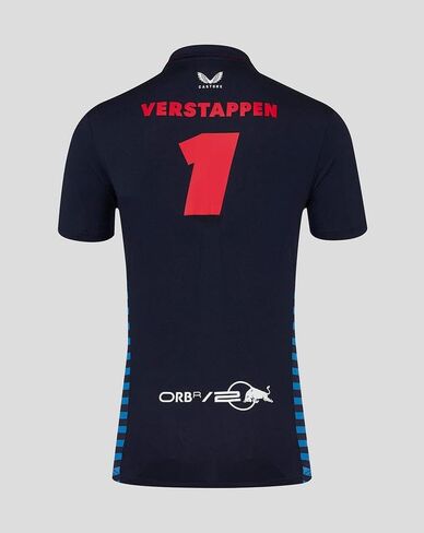 Red Bull Racing F1 Men's 2024 Max Verstappen Team Polo Shirt (US, Alpha, 4X-Large, Regular, Regular, Night Sky) in Kuwait