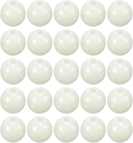 200 Pcs Glow Fishing Beads - Plastic Luminous Round Bait Egg Lure Rigs Apply to Outdoor Tackle Tool (6mm, White) in Saudi Arabia