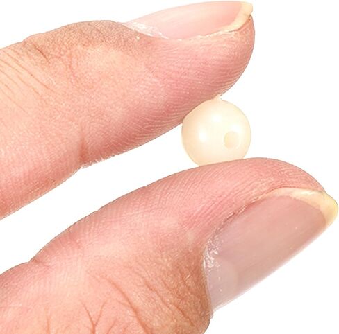 200 Pcs Glow Fishing Beads - Plastic Luminous Round Bait Egg Lure Rigs Apply to Outdoor Tackle Tool (6mm, White) in Saudi Arabia