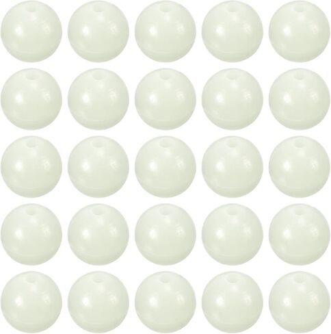 200 Pcs Glow Fishing Beads - Plastic Luminous Round Bait Egg Lure Rigs Apply to Outdoor Tackle Tool (6mm, White) in Saudi Arabia