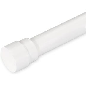 FantasDecor Curtain Rods for Small Window 16-28 Inches Adjustable Length 1 Inch Diameter Door Curtain Rod with Brackets Simple End Caps White