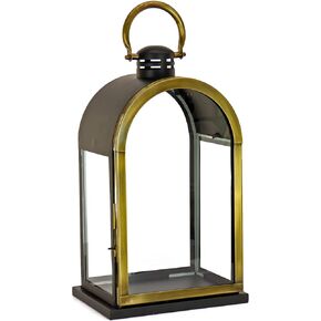 HGTV Home Collection Dome Lantern, Christmas Themed Home Decor, Large, Black and Gold, 22 in