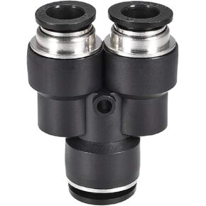 uxcell Plastic Connect Y Splitter Push To Tube Fittings 16mm X 12mm OD Push Lock