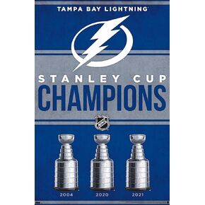 Trends International NHL Tampa Bay Lightning - Champions 23 Wall Poster, 22.37" x 34.00", Premium Unframed Version