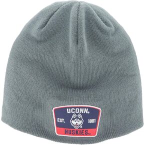 ZHATS NCAA Officially Licensed Beanie Edge Patch Switchback Gray