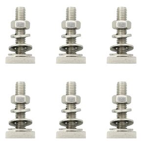 TAODAN 6 Sets 304 Stainless Steel Square Head Bolt Sets M8 T Track Bolt Adapters for Solar Panels Roof Rack Crossbars Platforms Cargo Baskets Fixed Bikes
