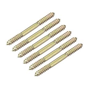uxcell 10x31mm Hanger Bolts, 6pcs Double Ended Self-Tapping Thread Wood to Wood Dowel Screws for Wood Connecting
