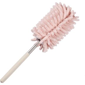 Pink Retractable Microfiber Duster for Cleaning Extendable Feather Duster Household Cleaning Tool for Cleaning Car, Office, Window, Furniture