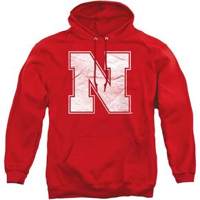 University of Nebraska Official Distressed Primary Unisex Adult Pull-Over Hoodie
