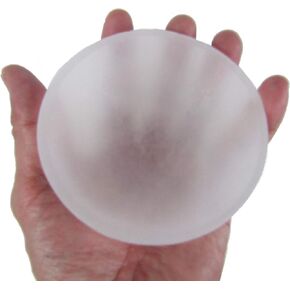CircuitOffice Carved Selenite Bowl (3.5-4"), Cleanse and Charge Crystals Or Gemstones, for Healing, Metaphysical, Meditation, Wicca, Decoration or Gift