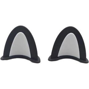 2Pcs Black Helmet Decoration Ears, Cute Cat Ears Helmet Decoration Accessories, Universal Self Adhesive Helmet Accessory for Men Women, Helmet Cover Sticker for Motorcycle Bicycle Scooter