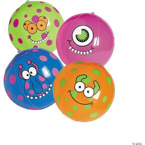 Medium Beach Balls | 11" Monster Inflatable Style