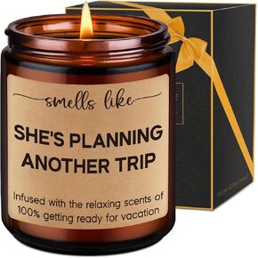 LEADO Candles, Travel Gifts for Women, Gifts for Travelers, Gifts for People Who Travel a Lot, Girls Trip Gifts - Funny Birthday, Christmas, Traveling Gifts for Travelers Women, Mom, Friend, Her