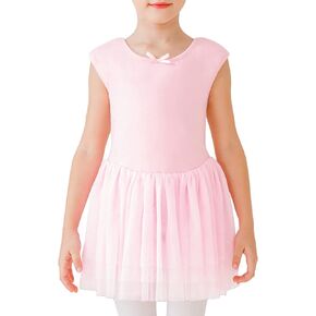 Stelle Puff Sleeve Ballet Leotards for Girls with Sparkly Tutu Skirted Toddler Dance Dress Outfit (Little Kid/Big Kid)