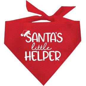 Santa's Little Helper Christmas Dog Bandana (Red, OS 522)