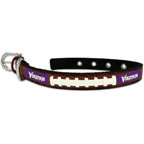NFL Minnesota Vikings Classic Leather Football Collar, Small