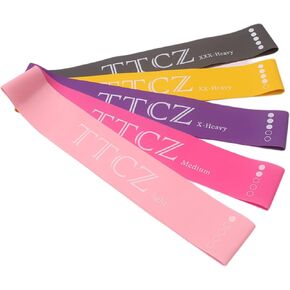 Resistance Loop Exercise Bands with Carry Bag| Workout Loop Bands for Body Workout Fitness Stretch| Set of 5