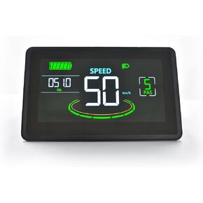 Ebike Display, UART No. 2 Protocol, 24V-60V Colorful Cycling Computer with Charging Port for Mobile Devices, Ebike LCD Display to Enrich Cycling Journey