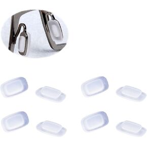 4 Pairs Replacement Nose Pads Nose Piece for Costa South Point/Ponce/Flagler/Wader/Fernandina/Shipmaster/Peli; for Oakley Cartridge/Latch Alpha/Spindle/Latch Key/Diecutter/Lugplate (Clear)