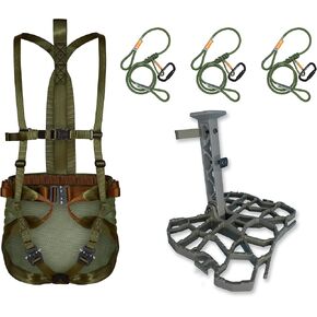 XOP Xtreme Outdoor Products Invader + Mondo Complete Tree Saddle Hunting System - Includes Invader Tree Saddle Platform, Mondo Saddle Harness and Carrying Bag