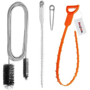 Pipe Cleaning Brush Set, Double-Headed Drain Cleaner Brush, Upgraded Sewer Drain Brush, Drain Snake Hair Remover, Cleaning Tool for Home Kitchen Sink, Bathtub, Shower Hair Clogs and Fish Tank (Black)