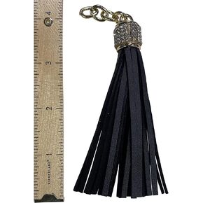 Belagio Enterprises WLT-56-02 Leather Tassel, Black 6 Count (Pack of 1)