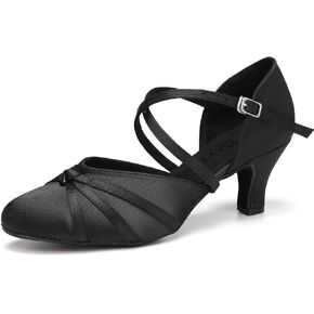 Women's Ballroom Dance Shoes Closed Toe Ladies Latin Salsa Waltz Social Dance Practice Shoes