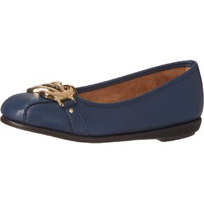 Aerosoles Women's Big Bet Flat Heel, Navy Faux Suede, 8