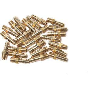 LTWFITTING Brass Fitting Coupler 5/16-Inch Hose Barb x 1/8-Inch Male NPT Fuel Gas Water(Pack of 25)