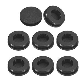 uxcell 32Pcs Rubber Grommets 3/8" (10mm) Drill Hole, 1/4" (8mm) ID Single Sided Hole Plugs Ring Gasket for Firewall Cable Wire Protecting, Black