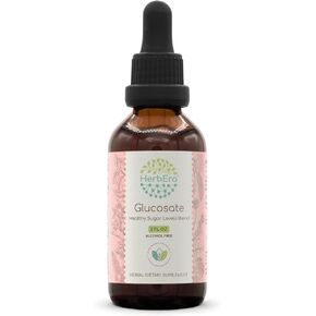 Glucosate B60 Alcohol-Free Extract Tincture, Bitter Melon Fruit, Cinnamon Bark, Dandelion Root, Gymnema Leaf, Fenugreek Seeds, Amla Fruit. Healthy Sugar Levels Blend 2 Fl Oz