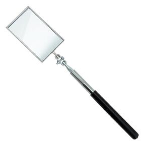 Ullman K-2 Rectangular Telescopic Inspection Mirror, Mirror Width 2 1/8 inches, Mirror Length 3 1/2 inches, Overall Length 11 1/4 inches