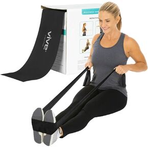 Vive Professional Resistance Bands - 25 Yard Non-Latex Roll for Physical Therapy, Lower and Upper Body Exercise Workout - Straight Elastic for Strength Training, Rehabilitation, Women, Men