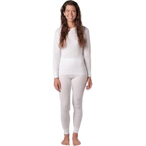 Indera Women's Warmwear Traditional Thermals Crew and Pant Set