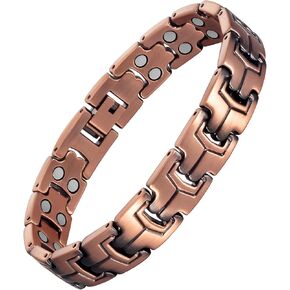 MagVIVACE Copper Bracelet for Men, Magnetic Bracelet with 3500 Gauss Effective Magnets