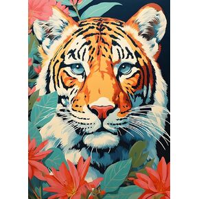 HEIBAGO Animal Diamond Painting Kits for Adults, 5D DIY Full Drill Round Parrot Diamond Art Kits with Colorful Diamond Painting, Diamond Dots Perfect for Home Wall Decor 12x16inch