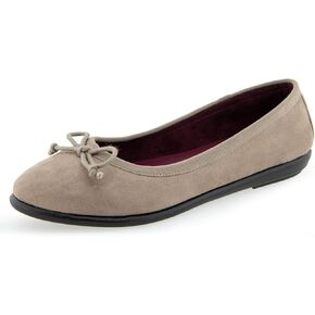 Aerosoles Women's HOMEBET Ballet Flat, Black Faux Suede, 6.5