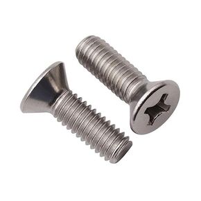 8-32 x 1/2 Phillips Flat 100 Degree Machine Screw Fully Threaded Stainless Steel, 100 PCS 0808MP1SS