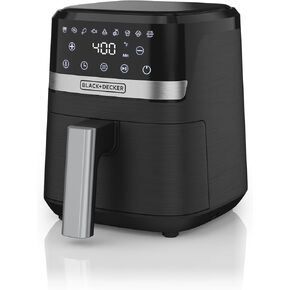 BLACK+DECKER Purify 4QT Air Fryer, Timer with Auto Shut-off and Shake Reminder, LED Touchscreen and 9 presets, 1300W up to 400 F, Dishwasher Safe Parts